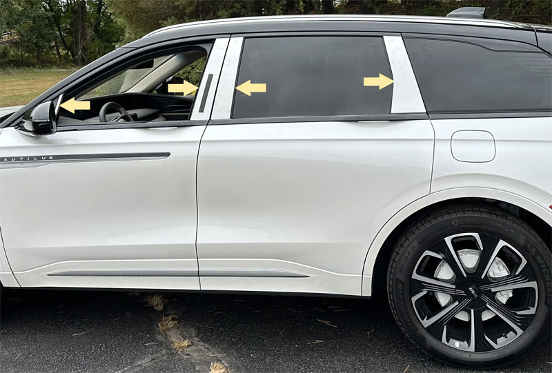 Lincoln Nautilus Chrome Pillar Post Trim