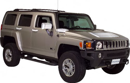 Hummer Accessories - H3 Chrome Hood Vent Cover