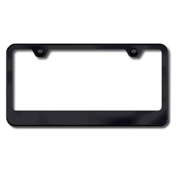 Universal Black ABS License Plate Frame - 2 Holes