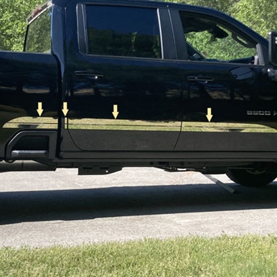 Chevrolet Silverado Chrome Molding Accent Trim, 8pc 2019, 2020, 2021 ...