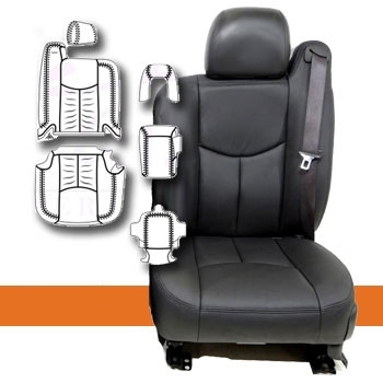 2003 2006 Gmc Yukon Katzkin Leather Interior 3 Passenger Front Seat Without Third Row Seating 2 Row