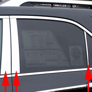 Chevrolet Equinox Chrome Pillar Post Trim, 2010, 2011, 2012, 2013, 2014 ...