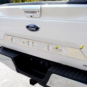 Ford F150 Chrome Lower Tailgate Accent Trim Top Half 2018 2019 2020 Shopsar Com