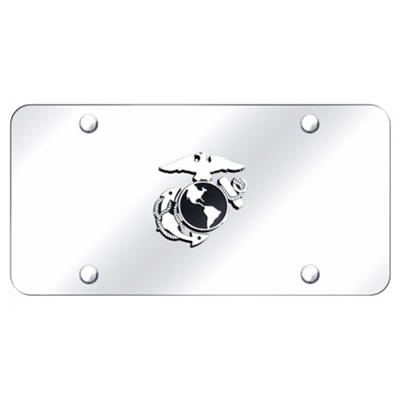 Chrome License Plate - US Marines