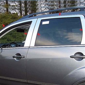 Mitsubishi Outlander Chrome Window Trim Package, 2007, 2008, 2009 | ShopSAR